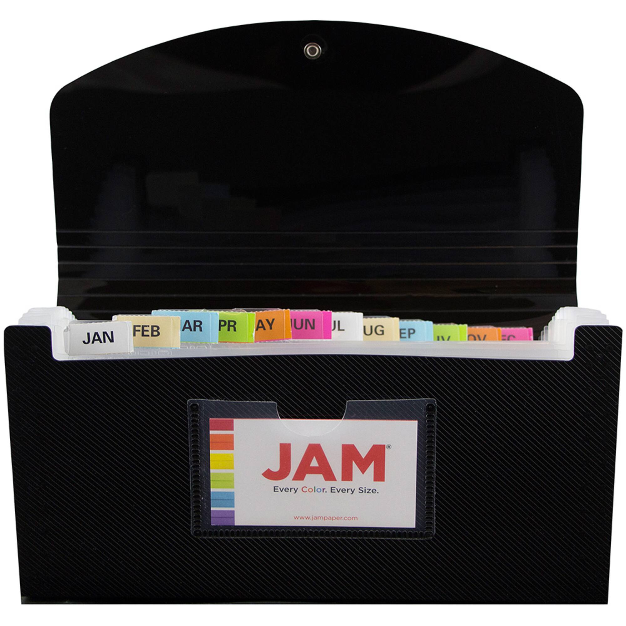 JAM Paper 13 Pocket Plastic Accordion Folder